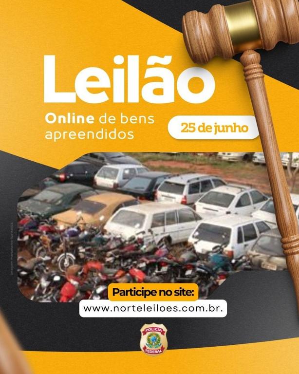 PF realiza leilão de bens apreendidos neste mês