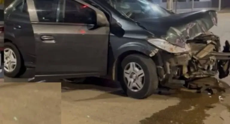 Idoso fica ferido após carro avançar sinal vermelho e causar batida em Porto Velho