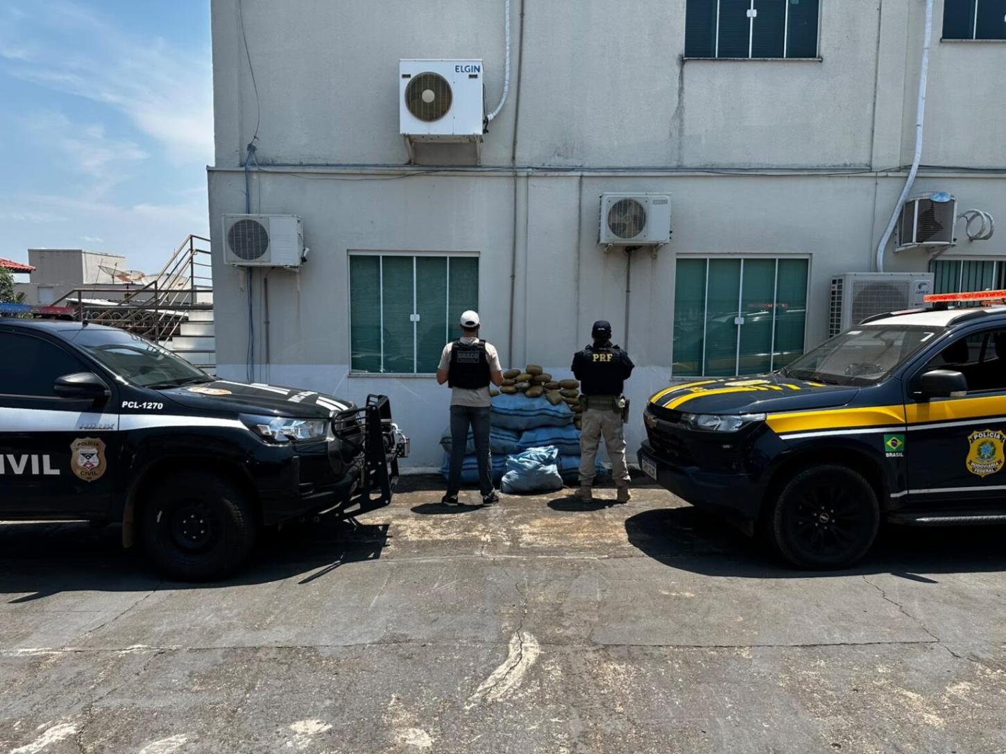 DRACO e PRF apreendem aproximadamente 182 kg de skunk após perseguição em Nova Brasilândia d’Oeste