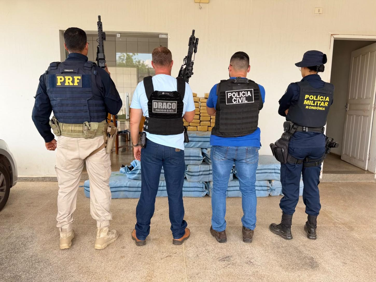 DRACO, PC, PM e PRF apreendem meia tonelada de skunk e cocaína causam prejuízo estimado em R$ 10 milhões ao crime organizado em Rondônia