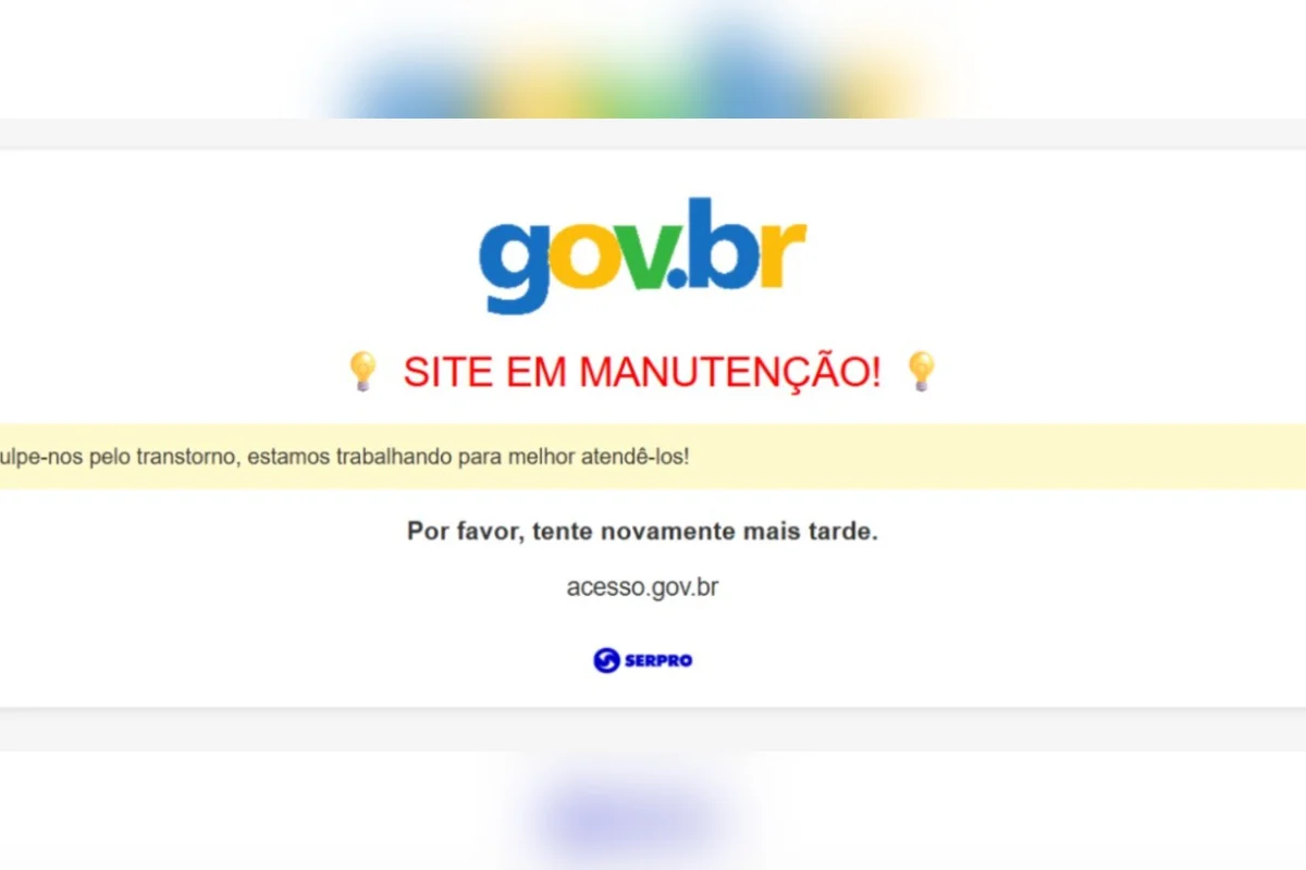 Instabilidade no Gov.br afeta acesso a serviços nesta segunda-feira
