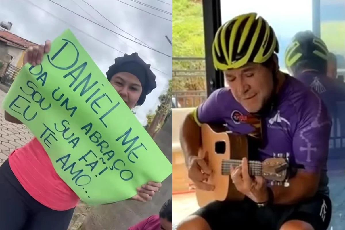 Daniel para peregrinação para cumprimentar fãs e cantar em Minas Gerais