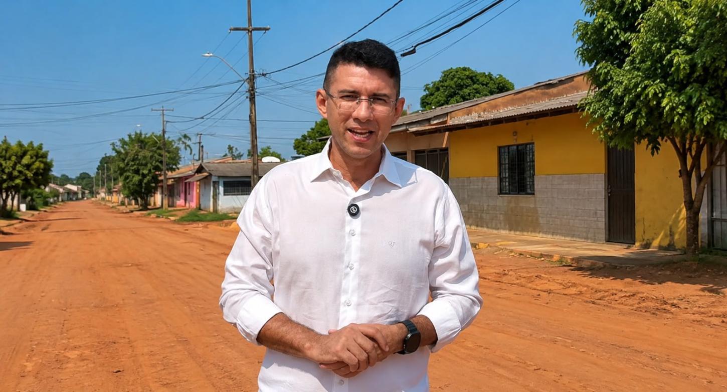 Pedro Geovar acompanha avanço do asfalto no Cidade Nova