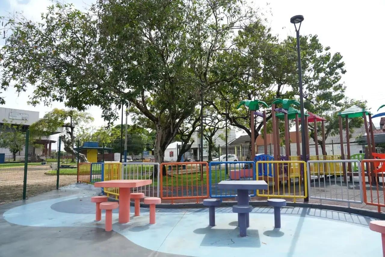 Sete praças de Porto Velho recebem serviços de limpeza urbana