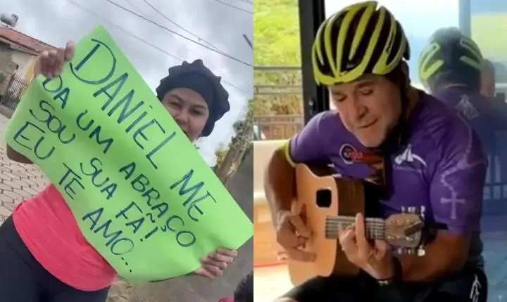 Daniel para peregrinação para cumprimentar fãs e cantar em Minas Gerais
