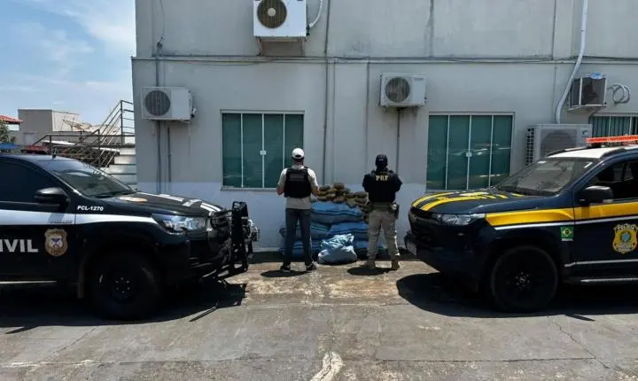 DRACO e PRF apreendem aproximadamente 182 kg de skunk após perseguição em Nova Brasilândia d’Oeste