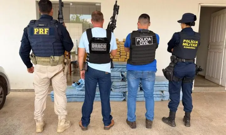 DRACO, PC, PM e PRF apreendem meia tonelada de skunk e cocaína causam prejuízo estimado em R$ 10 milhões ao crime organizado em Rondônia