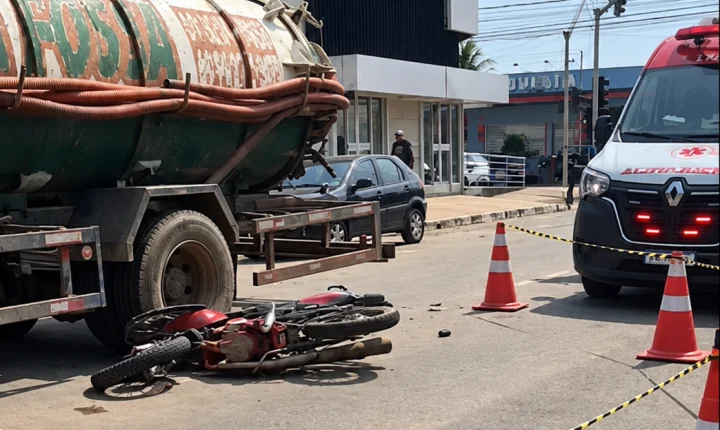 Locutora morre após cair de moto e ser atingida por caminhão em Porto Velho