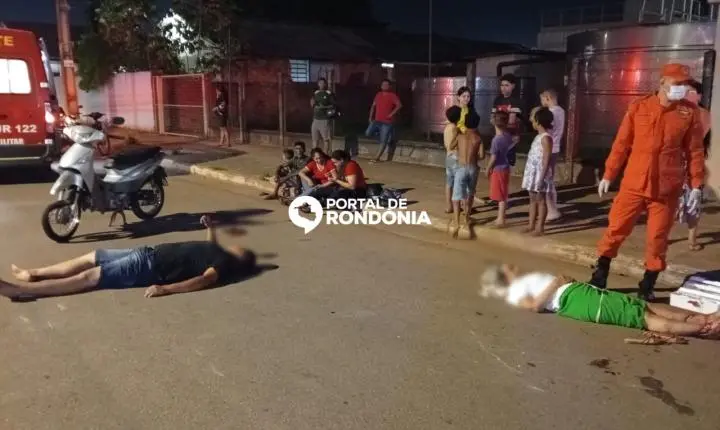 Mulher sofre fratura exposta após acidente entre duas motos na Avenida Amazonas